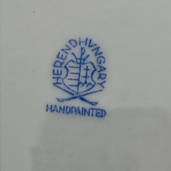 Herend Rare Square Basket Weave Dish Raspberry Chinese Bouquet 5.25 inches - Picture 5 of 6